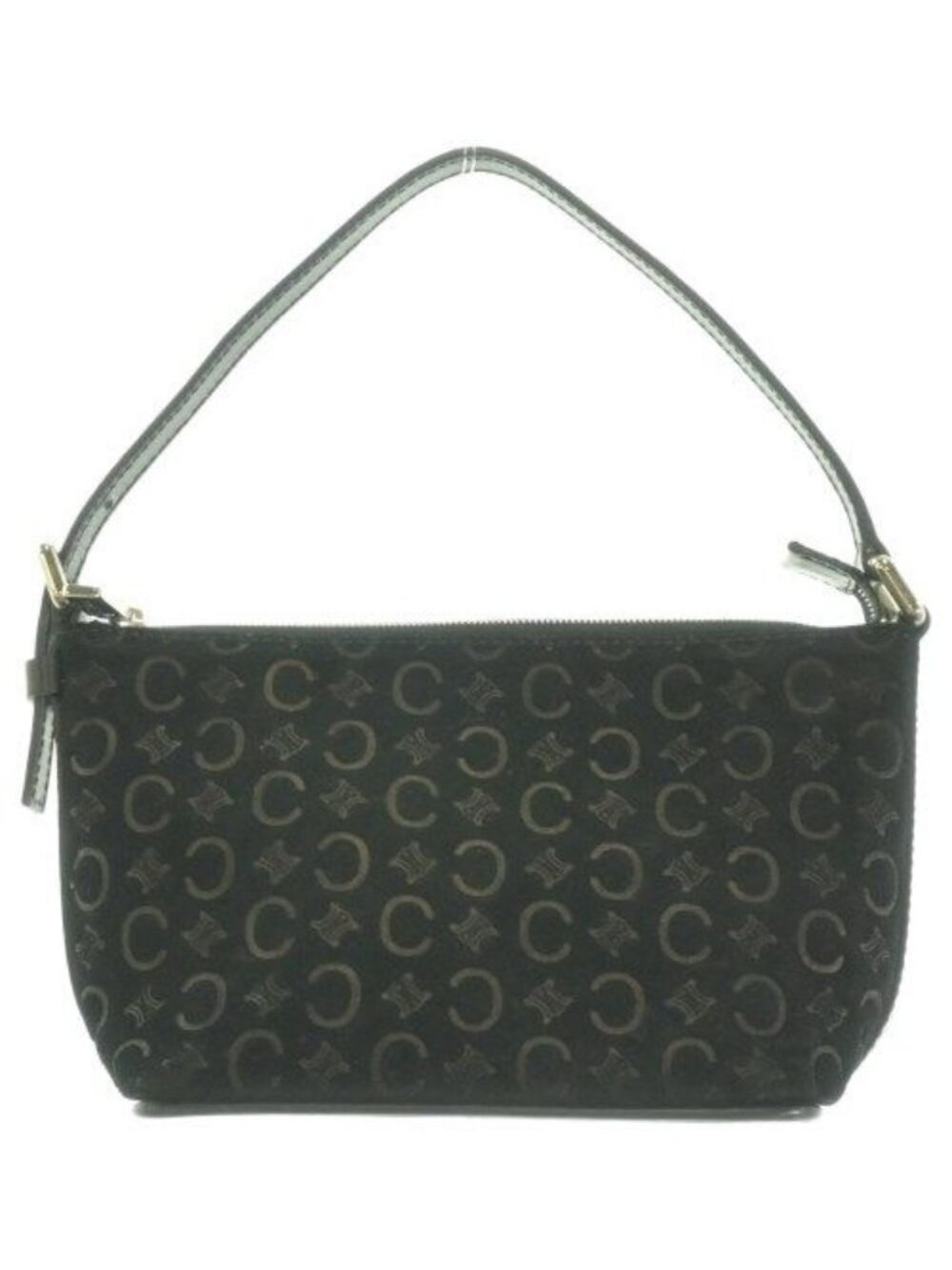 Celine C Macadam Suede Pouch Handbag